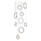 Retro Glow Natalie Iron &amp; Crystal LED 9 Light Pendant