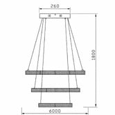 Retro Glow Jones Iron &amp; Acrylic LED 3 Tier Pendant Light