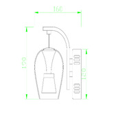 Retro Glow Betsy Iron &amp; Glass LED Wall Light