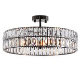 Retro Glow Perkins Crystal 6 Lamp Ceiling Light