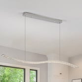 Retro Glow Arlette Iron &amp; Crystal LED Pendant Light