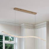Retro Glow Arlette Iron &amp; Crystal LED Pendant Light