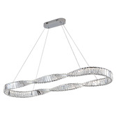Retro Glow Gregory Iron &amp; Crystal LED Pendant Light