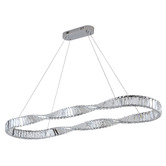 Retro Glow Gregory Iron &amp; Crystal LED Pendant Light