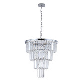 Retro Glow Bonfield Crystal Tiered 6 Light Chandelier