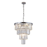 Retro Glow Bonfield Crystal Tiered 6 Light Chandelier