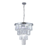 Retro Glow Bonfield Crystal Tiered 6 Light Chandelier