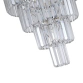 Retro Glow Bonfield Crystal Tiered 6 Light Chandelier