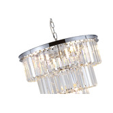 Retro Glow Bonfield Crystal Tiered 6 Light Chandelier