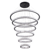 Retro Glow Zedon Iron &amp; Acrylic LED 6 Light Pendant
