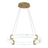 Retro Glow Iker Iron &amp; Resin LED Pendant Light