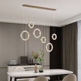 Retro Glow Jonah Iron &amp; Crystal LED 6 Light Pendant