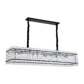 Retro Glow Maxon Iron &amp; Crystal 10 Light Pendant