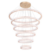 Retro Glow Zedon Iron &amp; Acrylic LED 6 Light Pendant