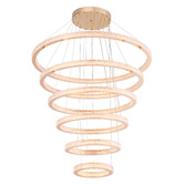 Retro Glow Zedon Iron &amp; Acrylic LED 6 Light Pendant