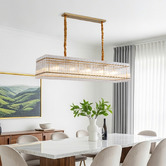 Retro Glow Maxon Iron &amp; Crystal 10 Light Pendant