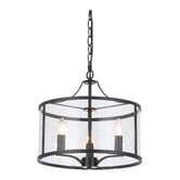 Retro Glow Vance Iron &amp; Glass 3 Light Pendant