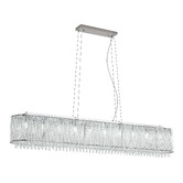 Retro Glow Acker Iron &amp; Crystal 10 Light Pendant