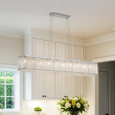 Retro Glow Acker Iron &amp; Crystal 10 Light Pendant