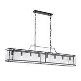 Retro Glow Vance Iron &amp; Glass 8 Light Pendant