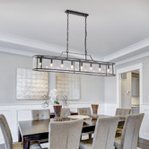 Retro Glow Vance Iron &amp; Glass 8 Light Pendant