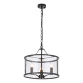 Retro Glow Vance Iron &amp; Glass 3 Light Pendant