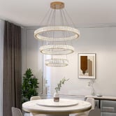 Retro Glow Wesar Iron &amp; Crystal LED 3 Light Pendant