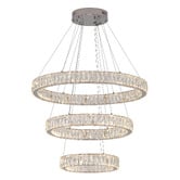 Retro Glow Wesar Iron &amp; Crystal LED 3 Light Pendant