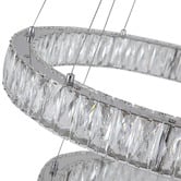 Retro Glow Wesar Iron &amp; Crystal LED 3 Light Pendant