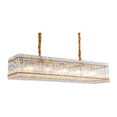 Retro Glow Maxon Iron &amp; Crystal 10 Light Pendant