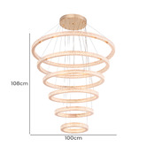 Retro Glow Zedon Iron &amp; Acrylic LED 6 Light Pendant