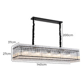 Retro Glow Maxon Iron &amp; Crystal 10 Light Pendant