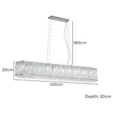 Retro Glow Acker Iron &amp; Crystal 10 Light Pendant