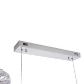 Retro Glow Kiron Iron &amp; Crystal LED 6 Light Pendant