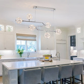Retro Glow Kiron Iron &amp; Crystal LED 6 Light Pendant