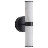Retro Glow Margot Marble-Look LED Outdoor Wall Light