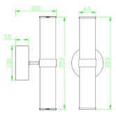 Retro Glow Margot Marble-Look LED Outdoor Wall Light