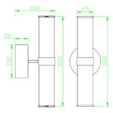 Retro Glow Margot Marble-Look LED Outdoor Wall Light