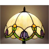 Forest Tiffany 48cm Tiffany Bell-Shaped Flower Style Stained Glass Table Lamp