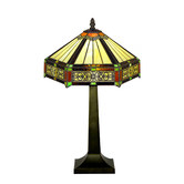Forest Tiffany 50cm Tiffany Six-Sided Style Stained Glass Table Lamp
