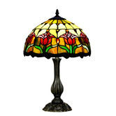 Forest Tiffany 45cm Tiffany Tulip Style Stained Glass Table Lamp