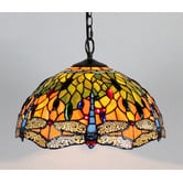 Forest Tiffany Tiffany Dragonfly 2 Light Pendant