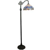 Forest Tiffany Blue Dragonfly Tiffany-Style Floor Lamp