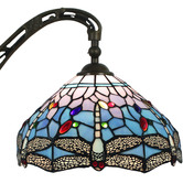 Forest Tiffany Blue Dragonfly Tiffany-Style Floor Lamp