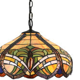 Forest Tiffany Baroque Tiffany-Style Pendant Light