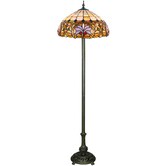 Forest Tiffany Ivory Victorian Tiffany-Style Floor Lamp
