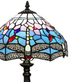 Forest Tiffany 50cm Tiffany Blue Dragonfly Table Lamp in Zinc Alloy