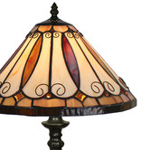 Forest Tiffany 50cm Tiffany Leaf Table Lamp in Zinc Alloy