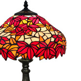 Forest Tiffany Poinsettia Leadlight Tiffany Table Lamp