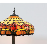 Forest Tiffany Tulip Zinc Alloy &amp; Tiffany Glass 2 Light Floor Lamp